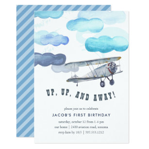 airplane birthday invitations zazzle