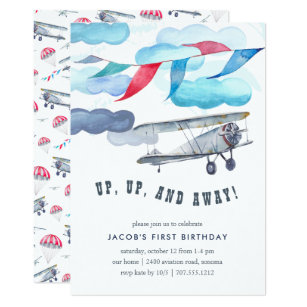 vintage airplane invitations zazzle