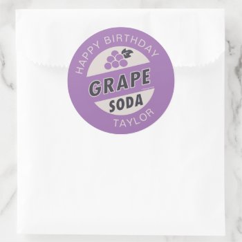Up Birthday | Grape Soda Birthday Classic Round Sticker by disneyPixarUp at Zazzle
