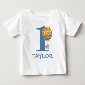 Up Birthday | Name & Age Baby T-shirt by disneyPixarUp at Zazzle