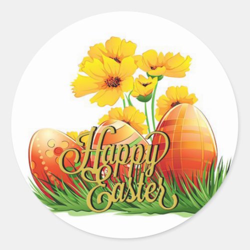 Up Came Easter Easter Classic Round Sticker