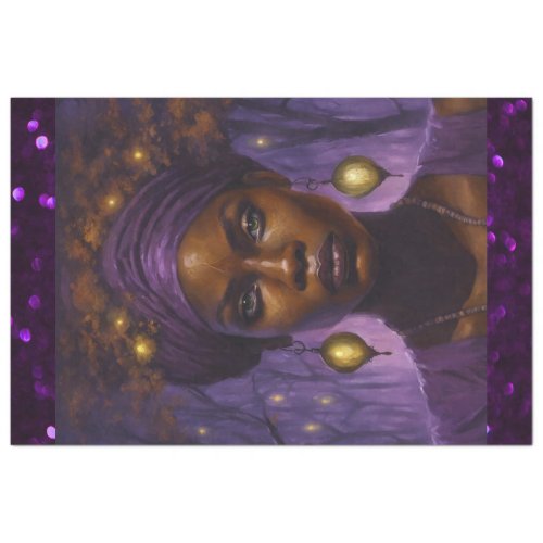 Up Close African American Bayou Queen  Tissue Paper