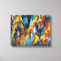 Up Close and Feathery2 Print on a 4x11 Canvas