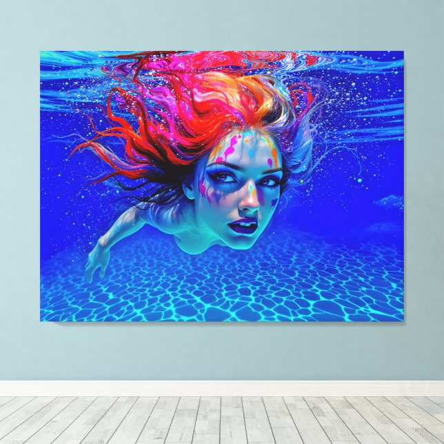 “Up Close and Personal” - A Chromatic Portrait Canvas Print (Insitu(Wood Floor))