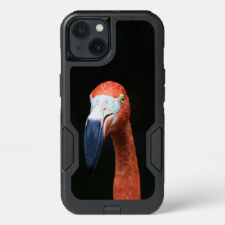 Up Close Flamingo Face to Face Wildlife Photo iPhone 13 Case