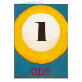 Up Close Painting of Number One Pool Ball (Front)