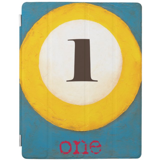 Up Close Painting of Number One Pool Ball iPad Smart Cover (Front)