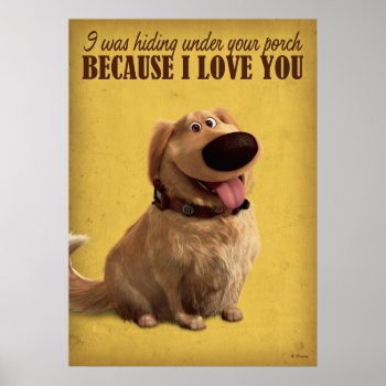 Up | Dug The Dog In Cone Of Shame Poster by disneyPixarUp at Zazzle