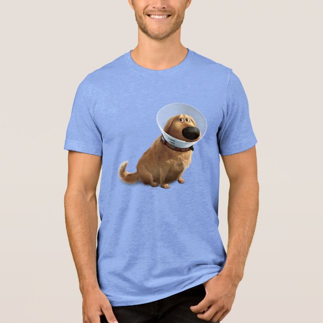 UP | Dug the Dog in Cone of Shame Tri-Blend Shirt (Front)