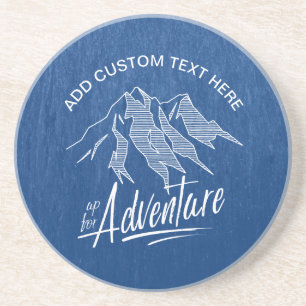 Up For Adventure Mountains White ID358 Drink Coaster