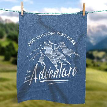 Up For Adventure Mountains White Id358 Fleece Blanket by arrayforhome at Zazzle