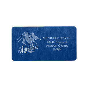 Up For Adventure Mountains White ID358 Label