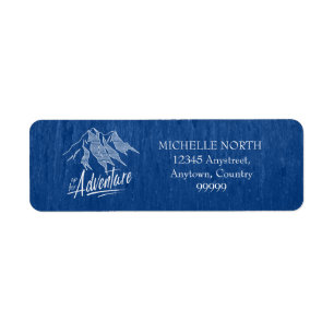 Up For Adventure Mountains White ID358 Label