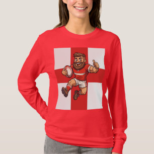 Up for the Try Cheerful England Rugby Hero T-Shirt