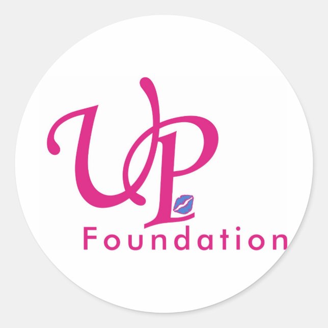 Up foundation classic round sticker (Front)