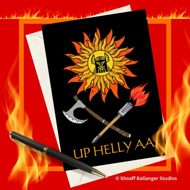 Up Helly Aa The Invincible Winter Sun Illustration Cards (Creator Uploaded)