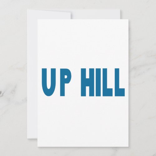 up hill thank you card