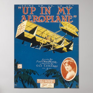 Up In An Aeroplane Vintage Songbook Cover Poster