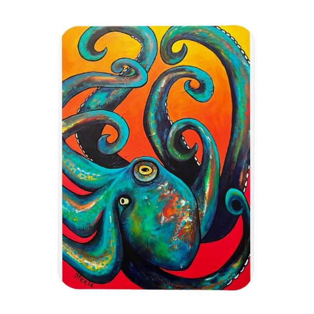 Up in Arms Octopus Magnet (Vertical)