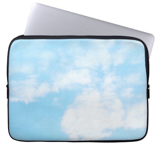Up in the air effect blue sky laptop sleeve (Front)
