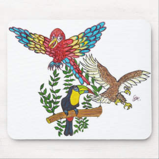 Hy Birthday Parrot Office Products Supplies Zazzle Up In The Air They Flew Mouse Pad