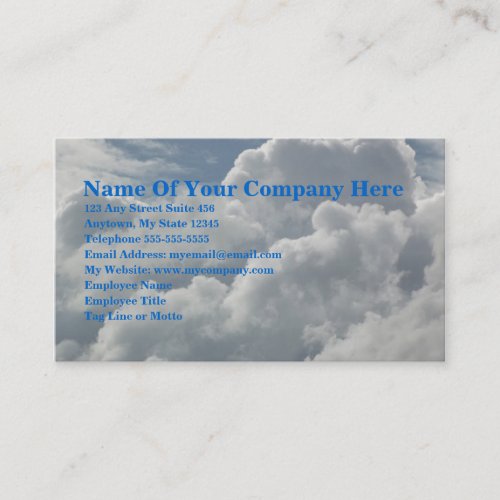 Up In The Clouds Business Card