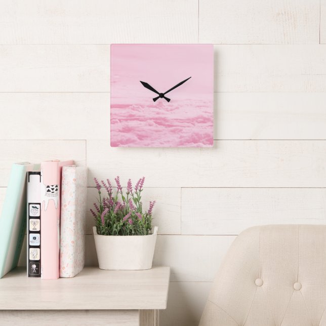 Up in the Dreamy Clouds 8 Square Wall Clock (Reading Room)