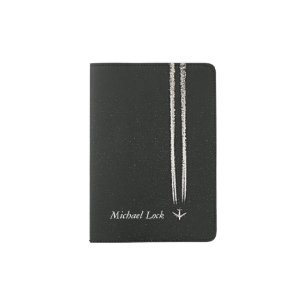 Up in the Sky/Airplane Contrail Personalized Passport Holder