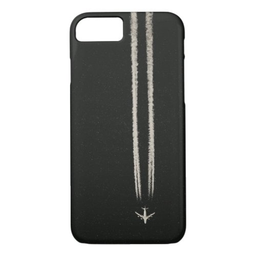 Up in the SkyHigh Altitude Airplane Contrail iPhone 87 Case