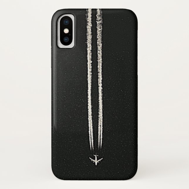 Up in the Sky/High Altitude Airplane Contrail Case-Mate iPhone Case (Back)