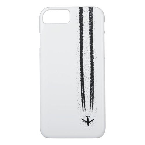 Up in the SkyHigh Altitude Airplane Contrail iPhone 87 Case