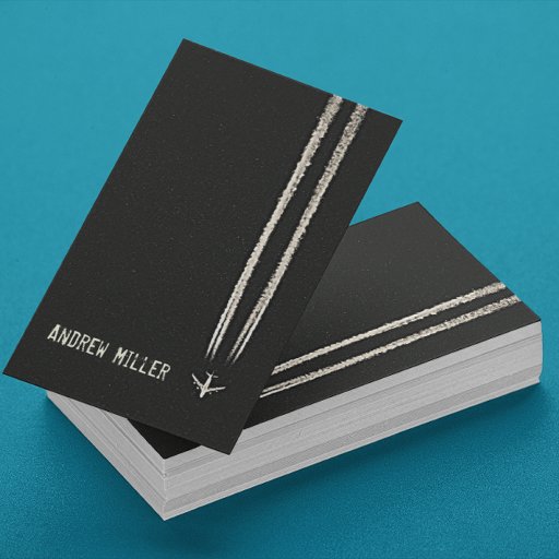 Customizable Up in the Sky/High Altitude Airplane Contrail Business Card Templates