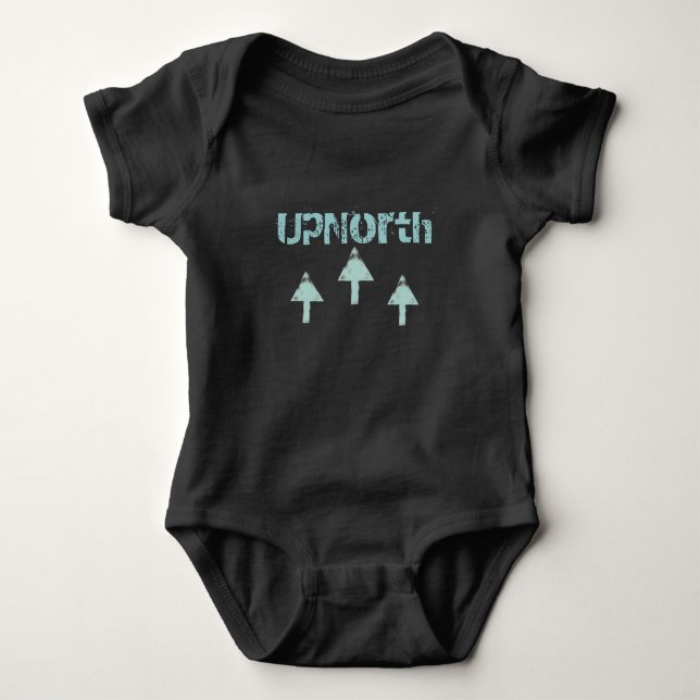 Up-North Baby Arrows Pointing UP Baby Bodysuit (Front)
