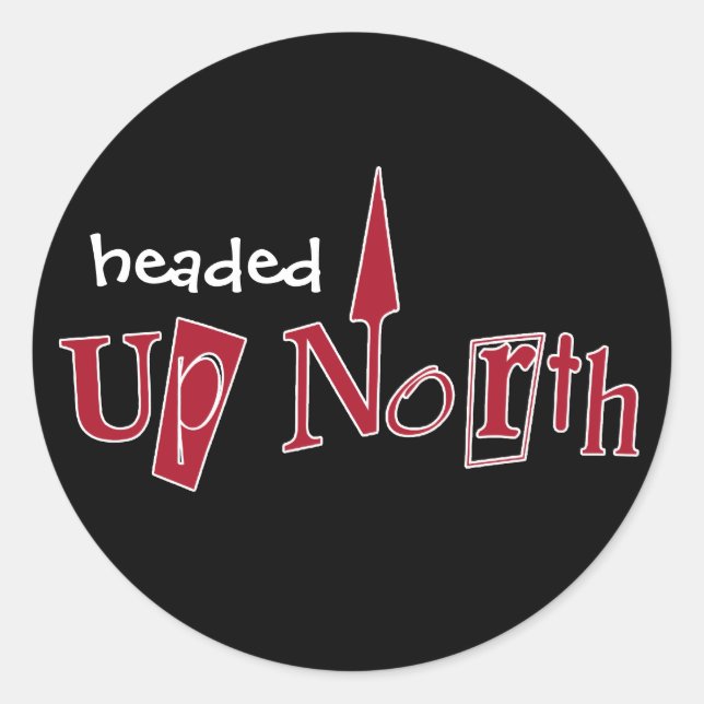 Up North Classic Round Sticker (Front)