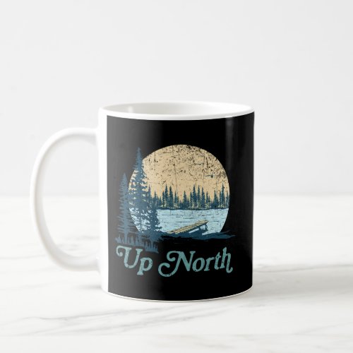 Up North Lake Sunset Pine Tree Cabin Coffee Mug