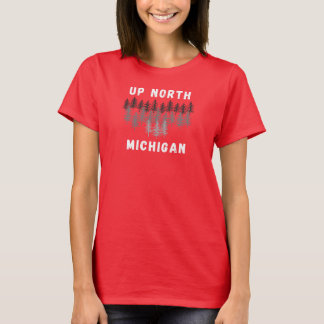 Up North Michigan Evergreen Forest T-Shirt