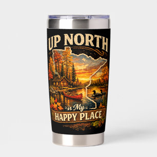Up North Minnesota Cabin Sunset – Rustic Lake Life Insulated Tumbler