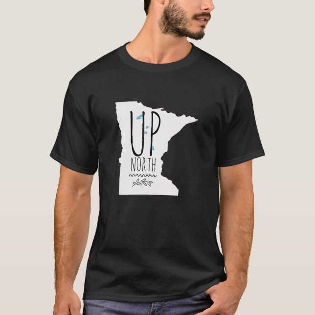 Up North MN T Shirt With Lakes (Front)