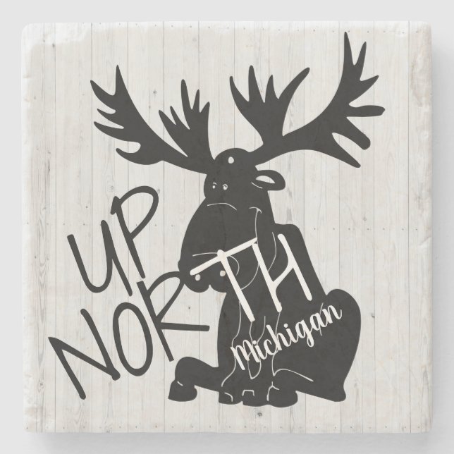 Up North Moose Stone Coaster (Front)