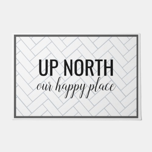 Up North Our Happy Place Chevron Tile Doormat