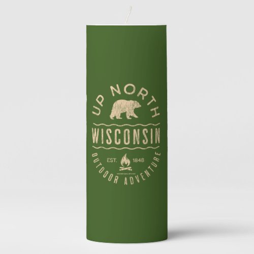 Up North Wisconsin Pillar Candle
