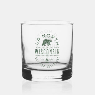 Up North Wisconsin Whiskey Glass