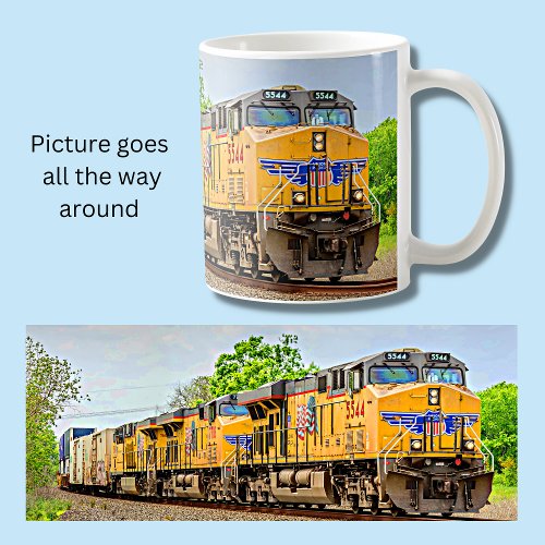 UP Railroad Wings Diesel Locomotive Train  Coffee Mug
