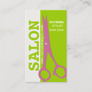 Up Text Vertical  Salon Spa Hair Styling Scissors Appointment Card