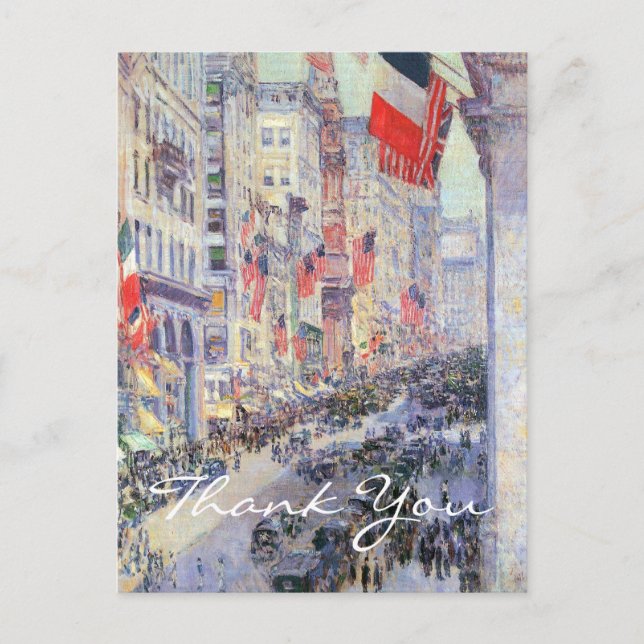 Up the Avenue from 34th Street by Childe Hassam Postcard (Front)