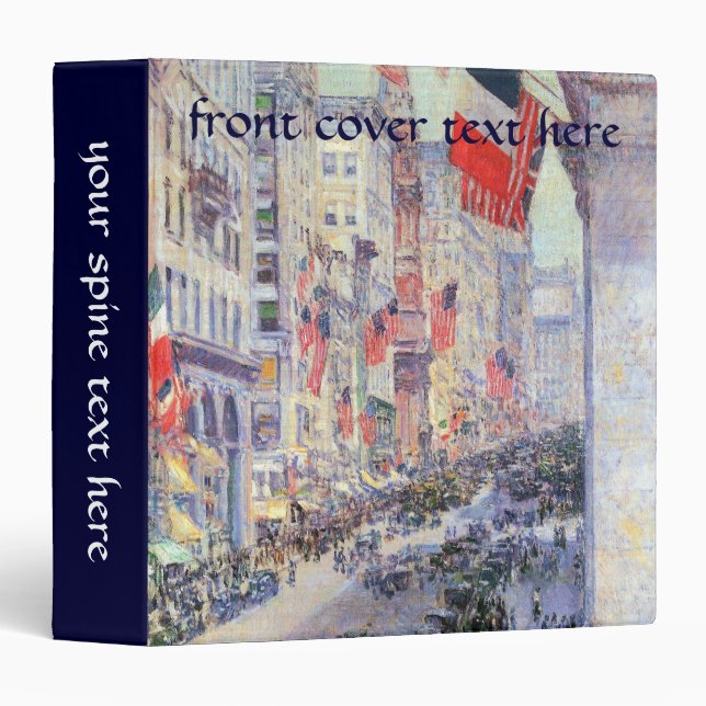 Up the Avenue from 34th Street, May 1917 by Hassam Binder (Front/Spine)