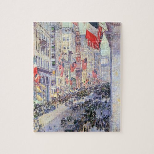 Up the Avenue from 34th Street May 1917 by Hassam Jigsaw Puzzle