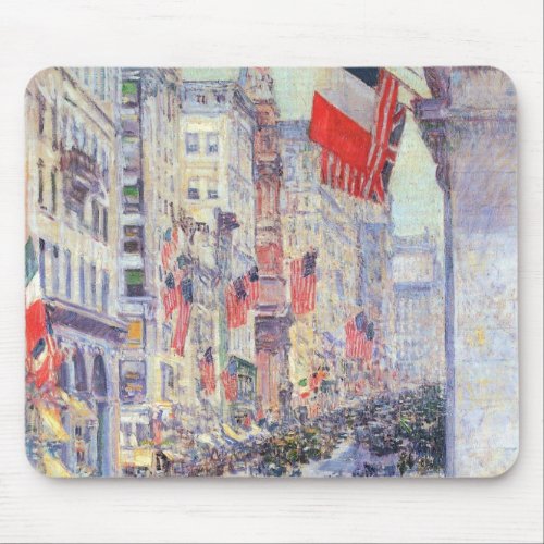 Up the Avenue from 34th Street May 1917 by Hassam Mouse Pad