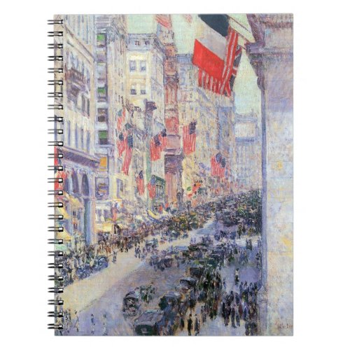 Up the Avenue from 34th Street May 1917 by Hassam Notebook
