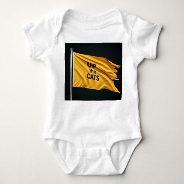 Up the Cats Baby Bodysuit (Front)